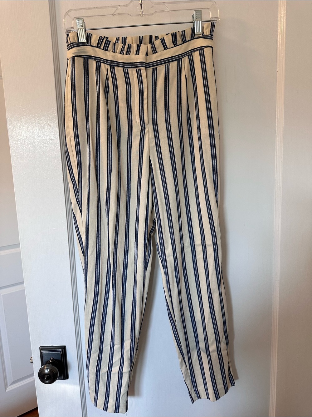 Striped Navy and Cream women’s pants